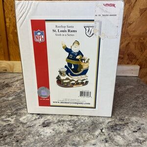 NFL St. Louis Rams Santa Figurine in Blue and Gold